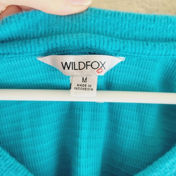 Wildfox Haley Brushed Sweater in Peacock Teal Super Soft Medium - Picture 3 of 11